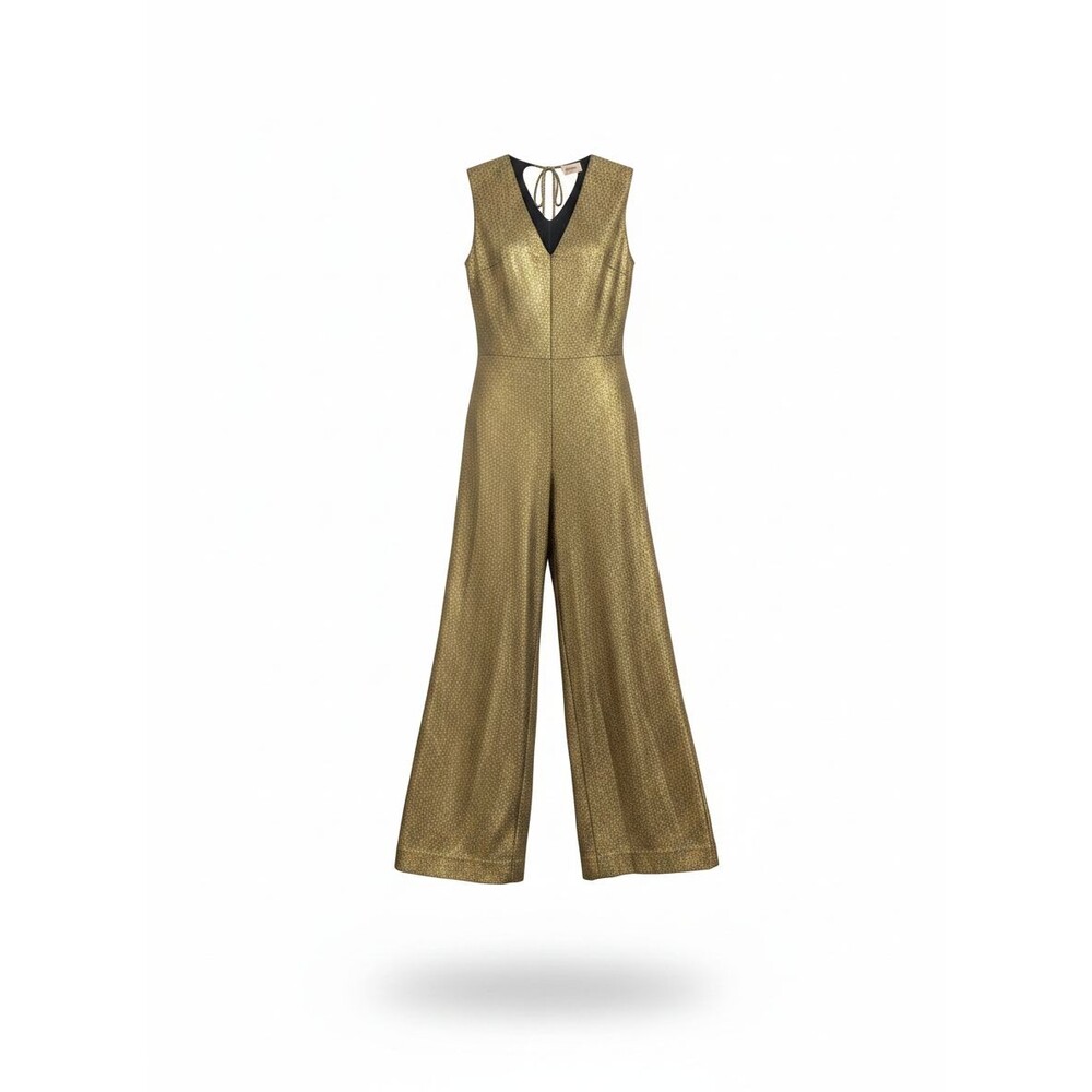 Se-Ta Rosy Iacovone Women's Gold Sparkle Sleeveless Maxi Dress Size 40 NWT
